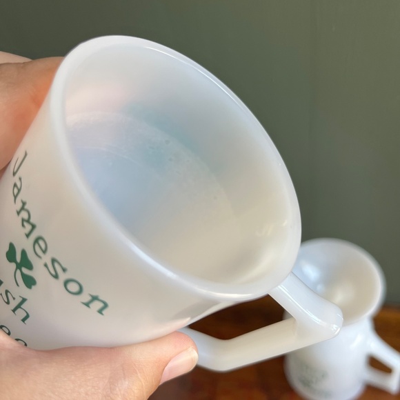 Vintage Jameson Irish Coffee Milk Glass Mugs - Picture 7 of 8